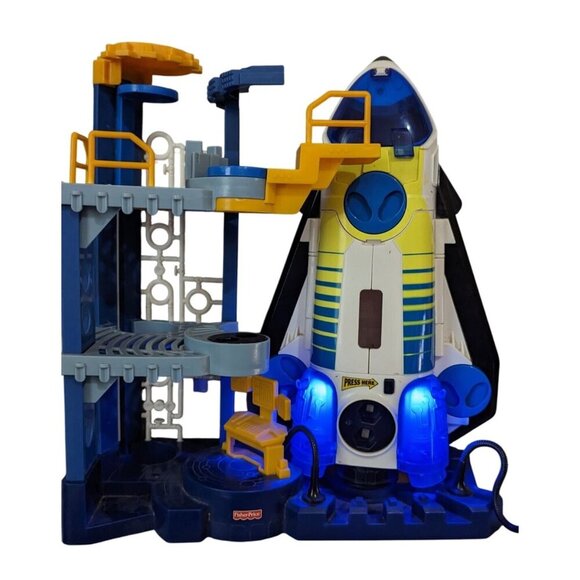 Imaginext  Fisher Price Space Station Space Shuttle toy tested sound lights - Picture 1 of 10
